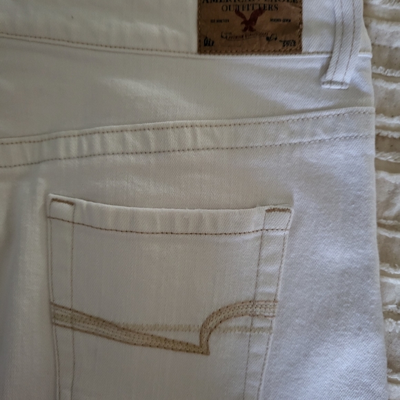 NWOT American Eagle Outfitters Carpenter-White Denim Mini Skirt Size 8 - Picture 13 of 13